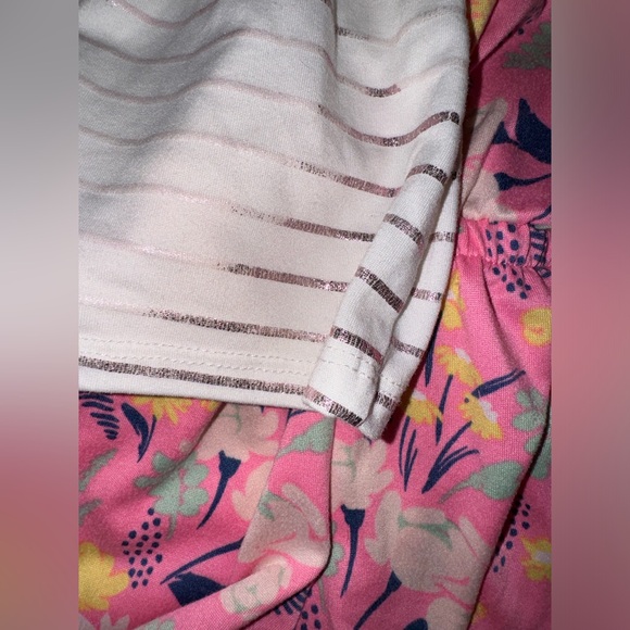 Young Hearts 18m Pink/White Striped and Floral Romper Pack - Picture 6 of 6